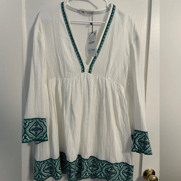 Women| Zara Summer Tunic Dress (White) - Picture 2 of 7